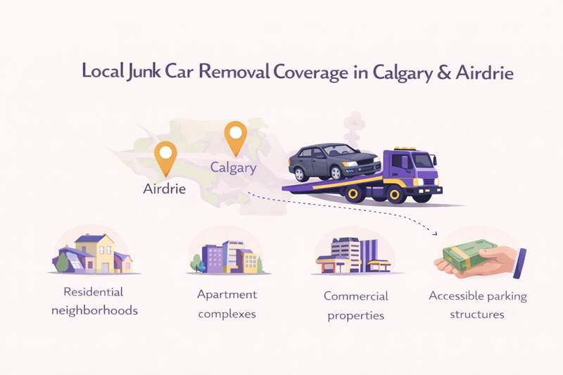 Local Junk Car Removal Coverage in Calgary & Airdrie