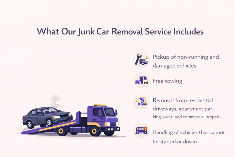 What Our Junk Car Removal Service Includes